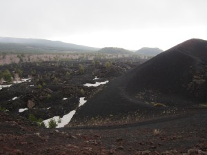 Barren landscape at Mount Etna